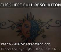 3 Stars And Sun Tattoo Design