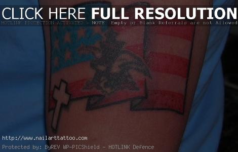 American Flag Cross Tattoos