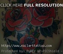 American Traditional Rose Tattoos