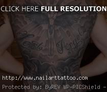 Angel And Demon Tattoos On Back