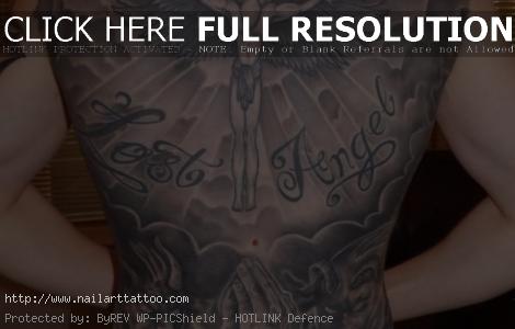Angel And Demon Tattoos On Back