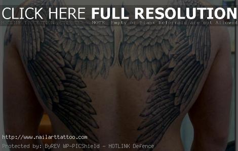 Angel Wings On Back Tattoos
