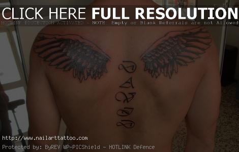 Angel With Wings Tattoos