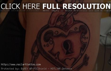 Antique Lock And Key Tattoos