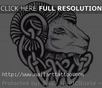 Aries Tribal Tattoos Designs