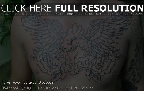 Arm To Chest Tattoos Designs