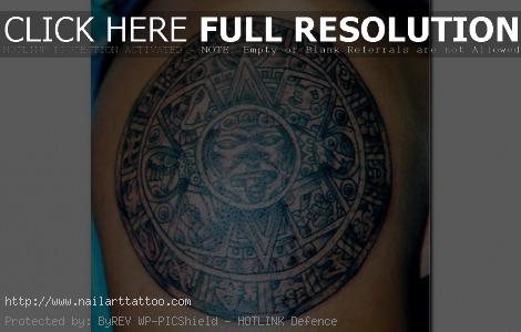 Aztec Calendar Tattoos Designs