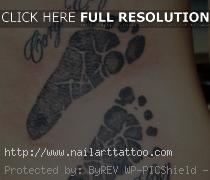 Baby Footprint Butterfly Tattoos
