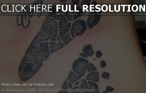 Baby Footprint Butterfly Tattoos