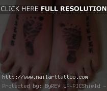 Baby Footprint Tattoos On Feet