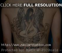 Back Angel Wing Tattoos Girls