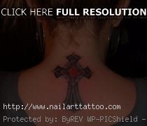 Back Cross Tattoos For Girls