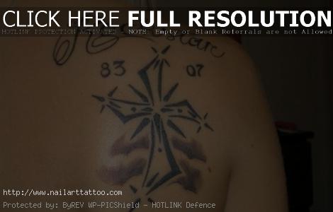 Back Cross Tattoos For Girls