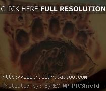 Bear Paw Print Tattoos Designs