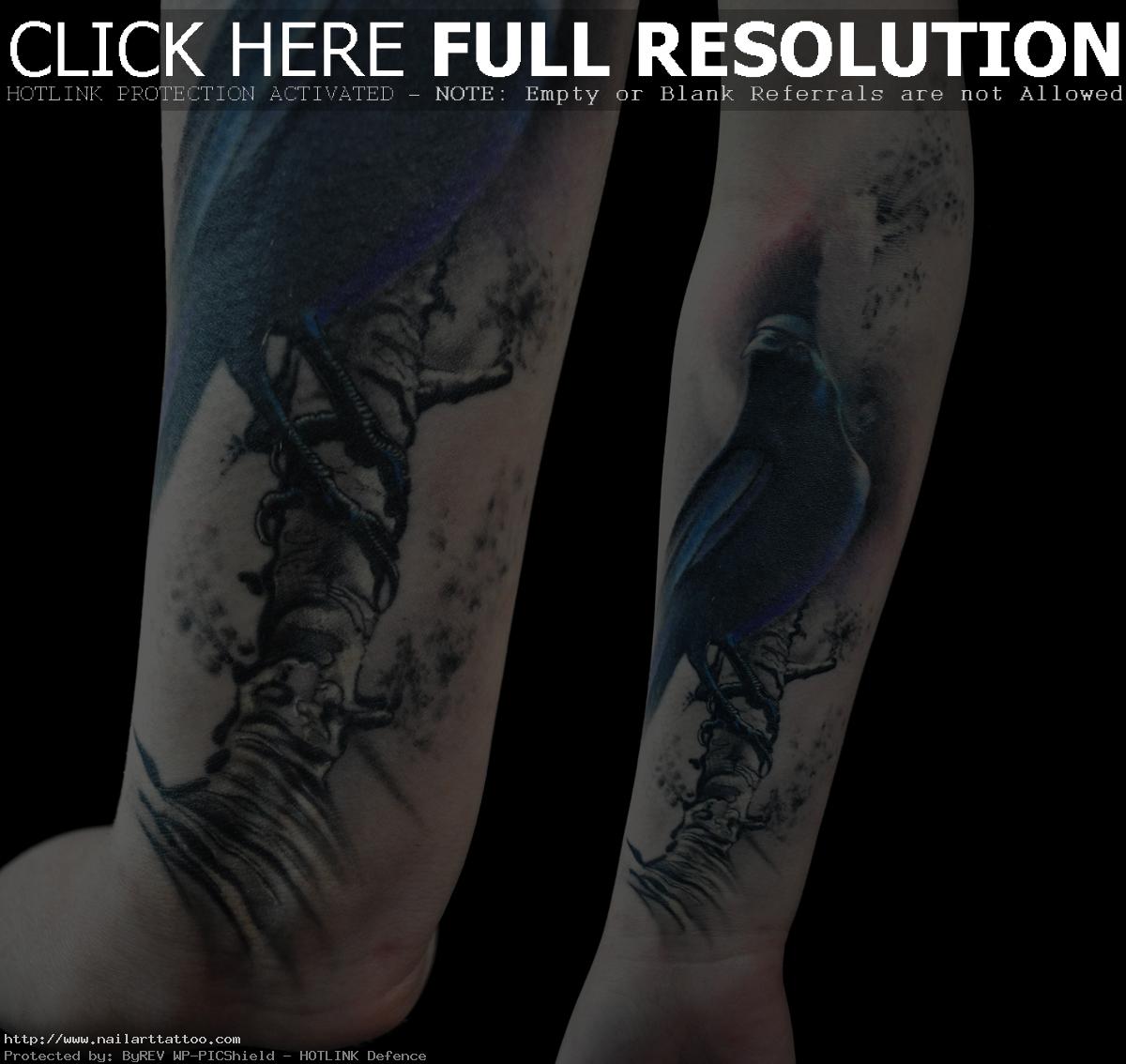 Bird On A Branch Tattoos