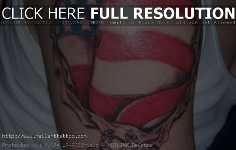 Black And White American Flag Tattoos