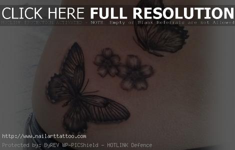 Black And White Butterfly Tattoos