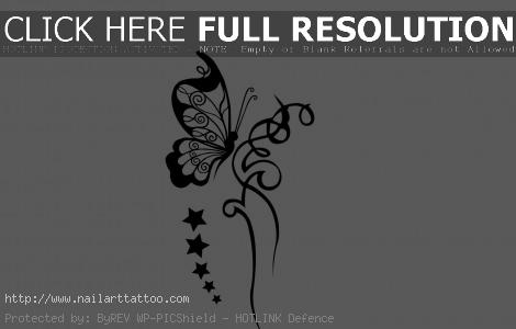 Black And White Butterfly Tattoos Designs