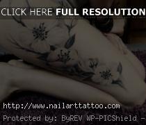Black And White Cherry Blossom Tattoos