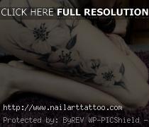 Black And White Cherry Blossom Tattoos