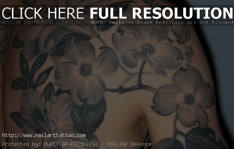Black And White Floral Tattoos