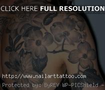 Black And White Floral Tattoos