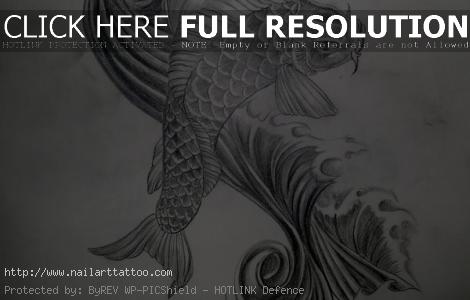 Black And White Koi Tattoos