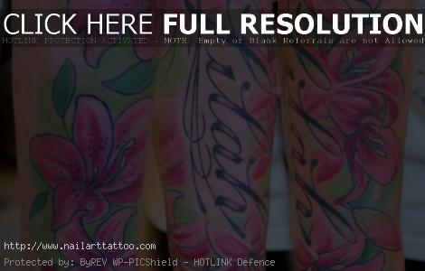 Black And White Lily Tattoos