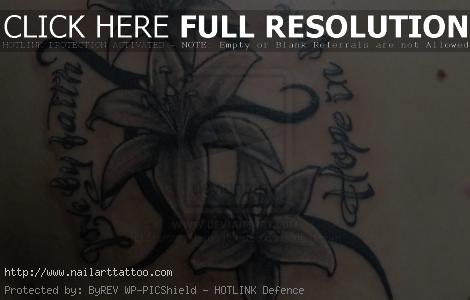 Black And White Lily Tattoos Designs