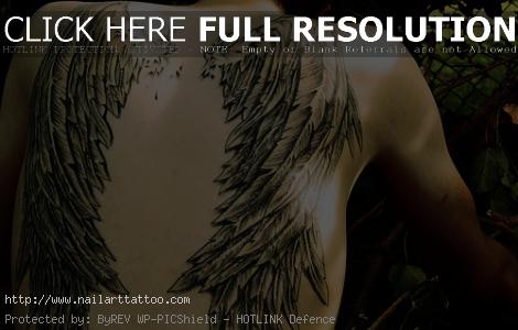 Black Angel Wing Tattoos