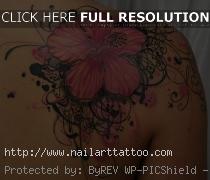 Black Floral Tattoos Designs