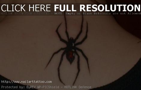 Black Widow Spider Tattoos Designs