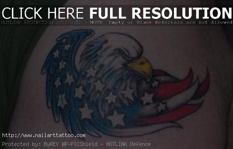 Blad Eagle American Flag Tattoos