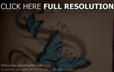 Blue Butterfly Tattoos Designs