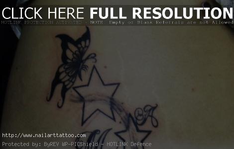 Butterflies And Stars Tattoos Designs