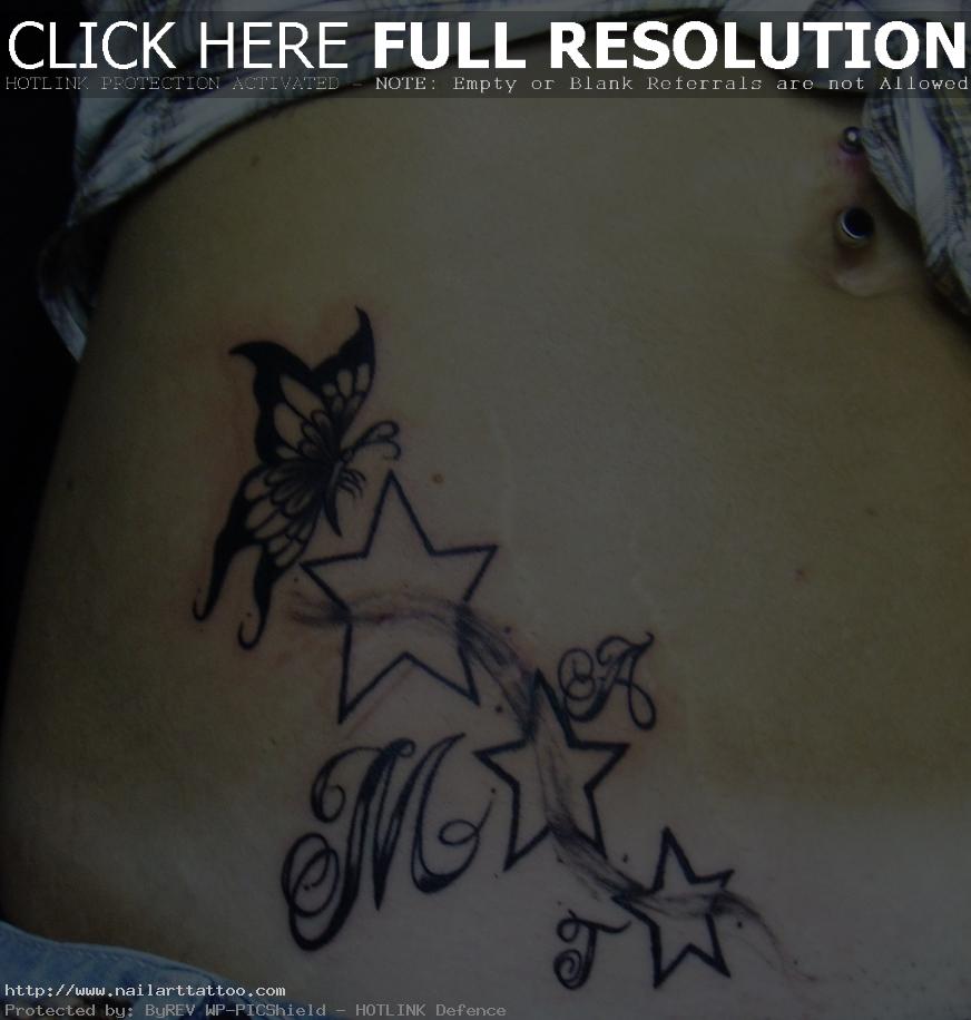 butterflies and stars tattoos