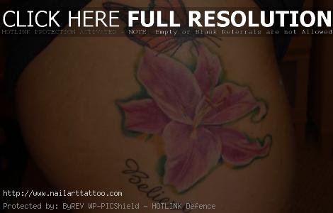 Butterfly And Lily Tattoos