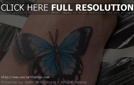 Butterfly Tattoos Designs On Foot