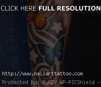 Butterfly Tattoos On Leg