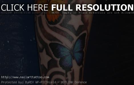 Butterfly Tattoos On Leg