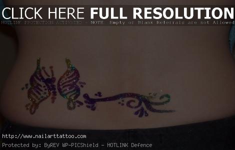 Butterfly Tattoos On Lower Back