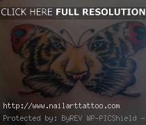 Butterfly Tattoos With Tiger Face