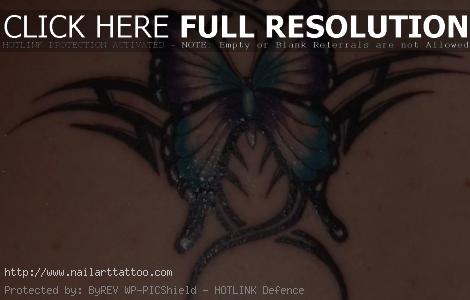 Butterfly Tattoos With Tribal