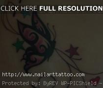 Butterfly With Stars Tattoos