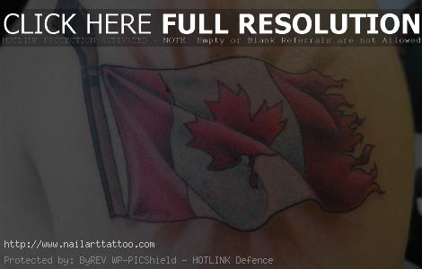 Canadian Flag Tattoos Designs