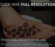 Cheetah Print Foot Tattoos