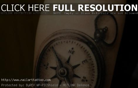 Compass Star Tattoos Designs