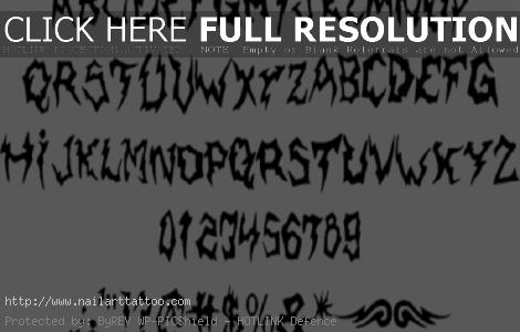 Cool Number Fonts Tattoos