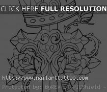 Croos And Rose Tattoos Designs