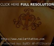 Croos Heart Tattoos Design